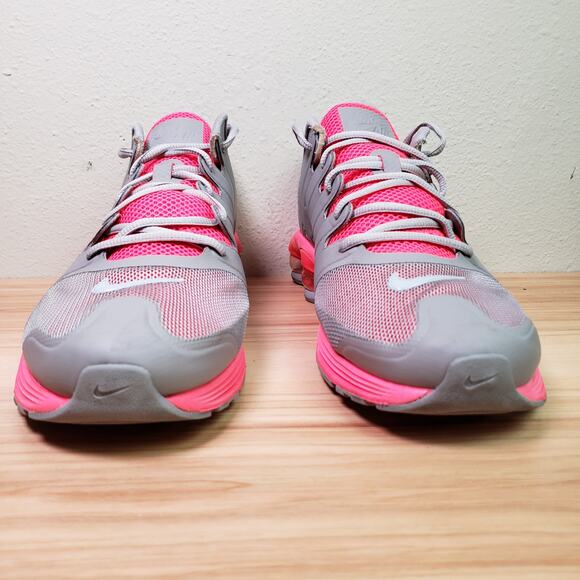 Nike Men\'s Size 13 Shox Air Lunar Hyperfuse Athletic Trainers Gray Pink Sneakers main image 5